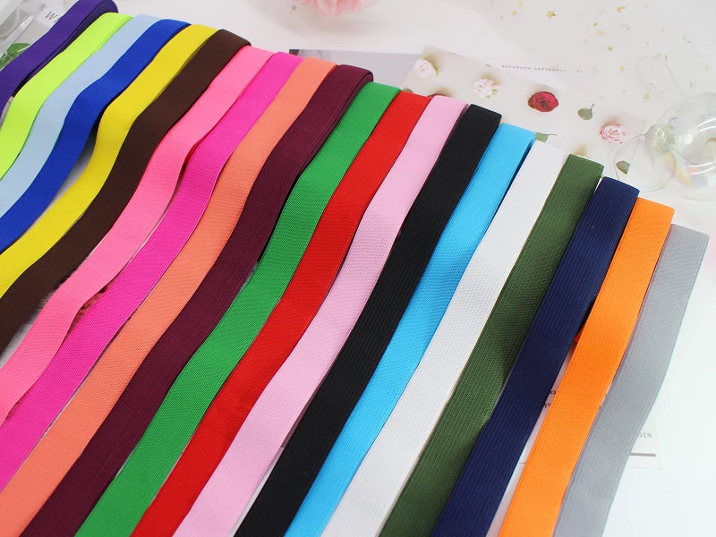 JESEP Elastic Sewing Band 40 Yards 20mm 3/4 Inch Flat Striped Elastic Band Heavy Stretch High Elasticity Knit Band for DIY Sewing Craft, Bedspread, Waist, Wig(20mm Mixed) - Image 4